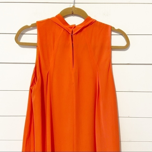 BCBGeneration | Orange Pleated High Neck Mini Dress - Picture 9 of 13